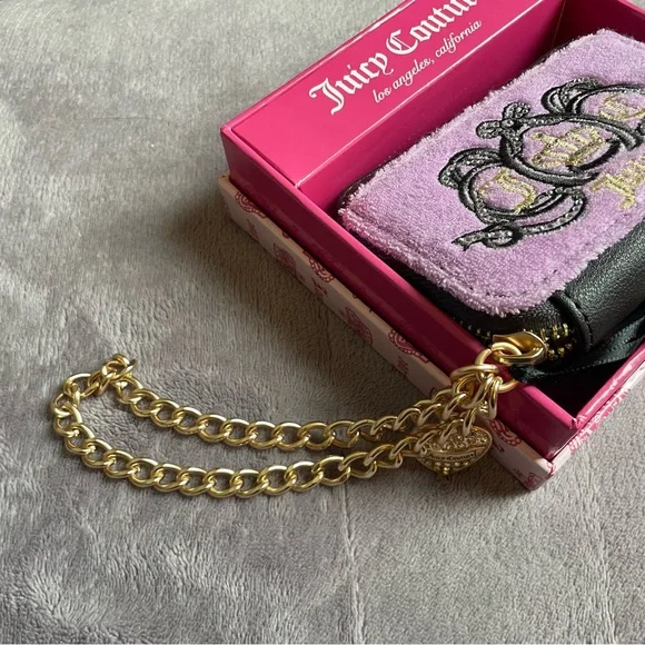 Juicy Couture Wallet Gold Chain Wristlet - Picture 2 of 6
